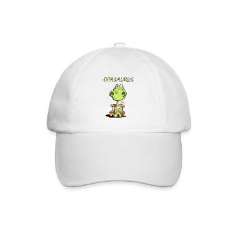 Opa Saurus I Dinosaurier I Großvater - Baseballkappe - Weiß/Weiß - Vorne