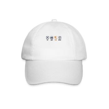 Eat Sleep Padel Repeat Padel Tennis Platform - Baseball Cap - white/white - Front