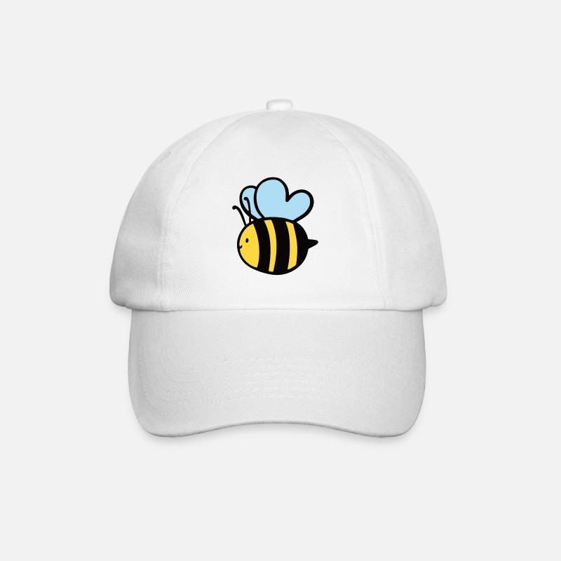 Biene - Baseballkappe - Weiß/Weiß