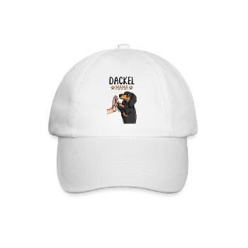 Teckel Maman - Chien de blaireau mignon - Casquette classique - blanc/blanc - Devant