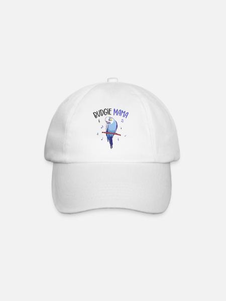 Wellensittich - Baseballkappe - Weiß/Weiß