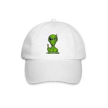 Come in Peace Alien UFO Extraterrestrial Abduction - Baseball Cap - white/white - Front