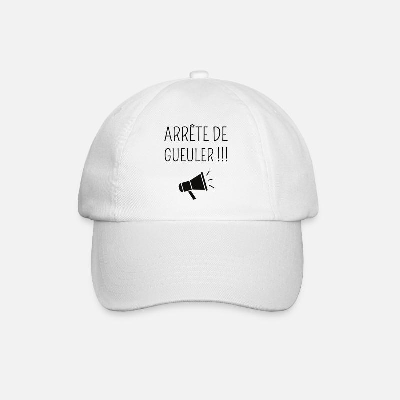 Arrête de Gueuler ! - Casquette classique - blanc/blanc