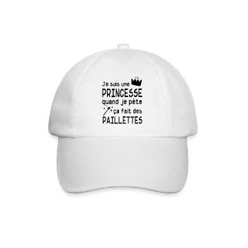 je suis une princesse - Casquette classique - blanc/blanc - Devant