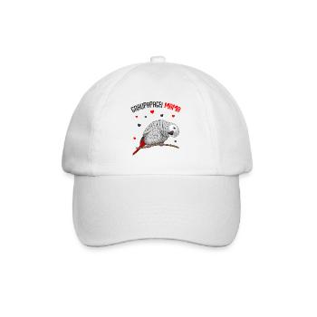 Graupapagei - Baseballkappe - Weiß/Weiß - Vorne