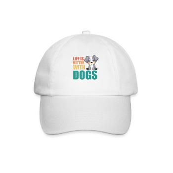 Australian Sheperd Life Dogs - Baseball Cap - white/white - Front