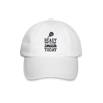 ready to smsh today- Padel tennis - Casquette classique - blanc/blanc - Devant