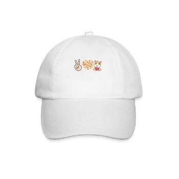 Peace Love guinea pigs guinea pigs guinea pig - Baseball Cap - white/white - Front