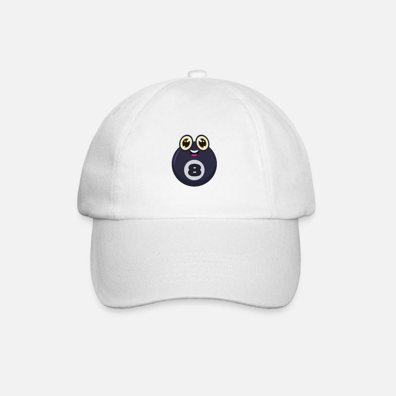 Billard boule de billard - Casquette classique - blanc/blanc