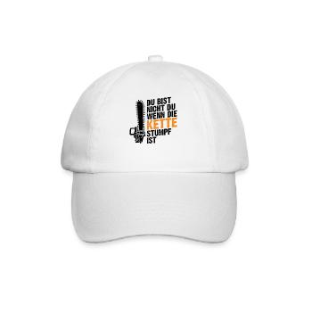 Holzfäller Kette Kettensäge - Baseballkappe - Weiß/Weiß - Vorne