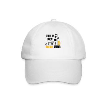 How Science Works Funny Beer Home - Baseball Cap - white/white - Front