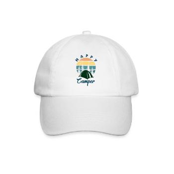 Un campeur heureux - Casquette classique - blanc/blanc - Devant