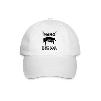 Klavier spielen Pianist Musiker Klavier Spieler - Baseballkappe - Weiß/Weiß - Vorne