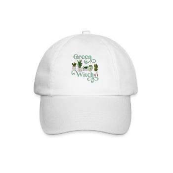 Green Witch Grüne Hexe Pflanzenliehbaber Pflanzen - Baseballkappe - Weiß/Weiß - Vorne