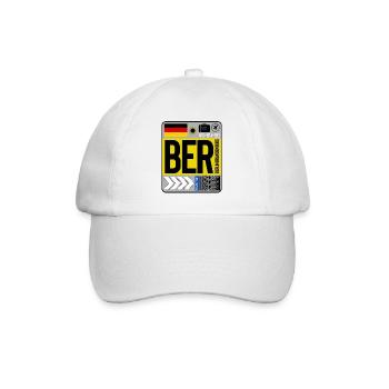 flughafen Berlin - Baseballkappe - Weiß/Weiß - Vorne
