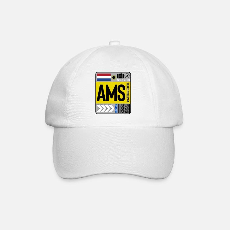 Aéroport d’Amsterdam Schipol - Casquette classique - blanc/blanc