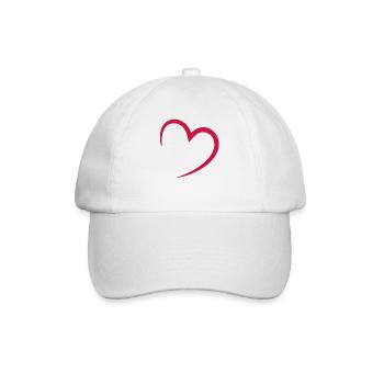 heart - love - Coeur - Casquette classique - blanc/blanc - Devant