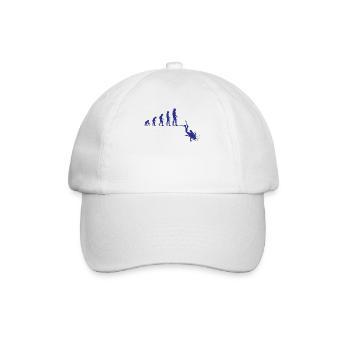Tauchen Evolution Taucher Mädchen Damen Geschenk - Baseballkappe - Weiß/Weiß - Vorne