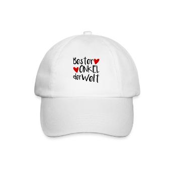 Bester Onkel - Baseballkappe - Weiß/Weiß - Vorne