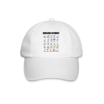 Dinosaur Alphabet - Types Of Dinosaurs - Dino - Casquette classique - blanc/blanc - Devant