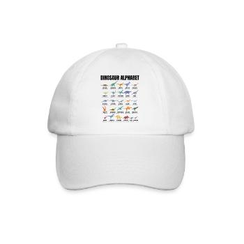 Dinosaur Alphabet - Types Of Dinosaurs - Dino - Casquette classique - blanc/blanc - Devant