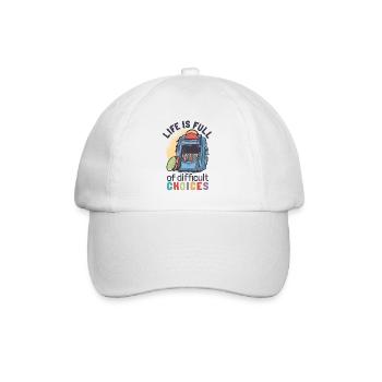 LIFE FULL OF DIFFICULT CHOICES DISC GOLF - Baseball Cap - white/white - Front
