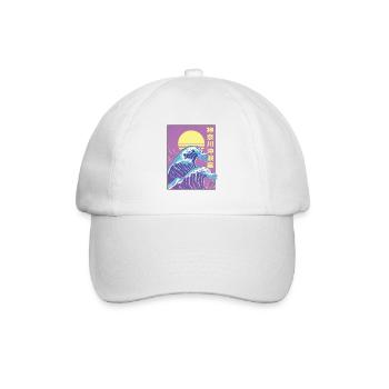 Great Wave of Kanagawa - Baseballkappe - Weiß/Weiß - Vorne