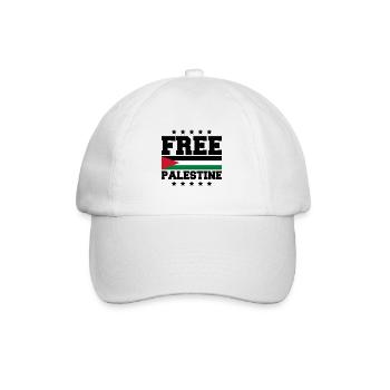 free palestine - Baseball Cap - white/white - Front