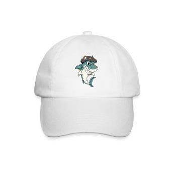 Cadeau pirate requin pirate poisson meme caraïbes - Casquette classique - blanc/blanc - Devant
