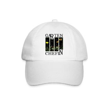 Garten Chefin - Baseballkappe - Weiß/Weiß - Vorne