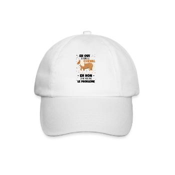Eh Oui Je Sens Le Cheval Eh Non Je Ne Vois Pas Le - Casquette classique - blanc/blanc - Devant