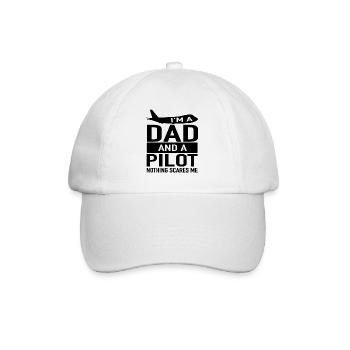 Pilot Dad Plane - Cargo Plane Pilot Papa - Baseball Cap - white/white - Front