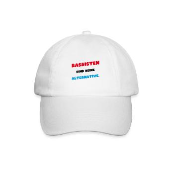 Anti Rassist Bundestagswahl 2021 Politik Statement - Baseballkappe - Weiß/Weiß - Vorne