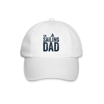 Der Segelnde Papa Lustiges Segler Geschenk - Baseballkappe - Weiß/Weiß - Vorne