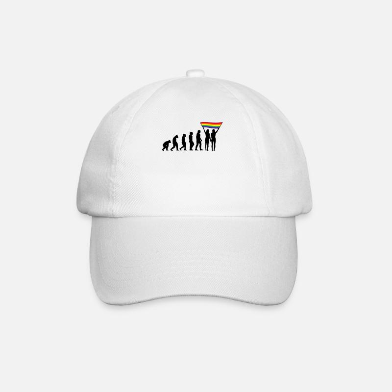 LGBTQ Evolution lesbienne pride lesbiennes drapeau - Casquette classique - blanc/blanc
