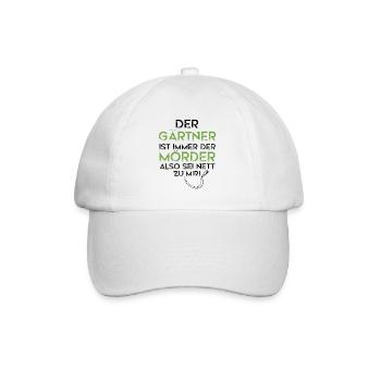 Gärtner Mörder Natur Landschaftgärtner Geschenk - Baseballkappe - Weiß/Weiß - Vorne