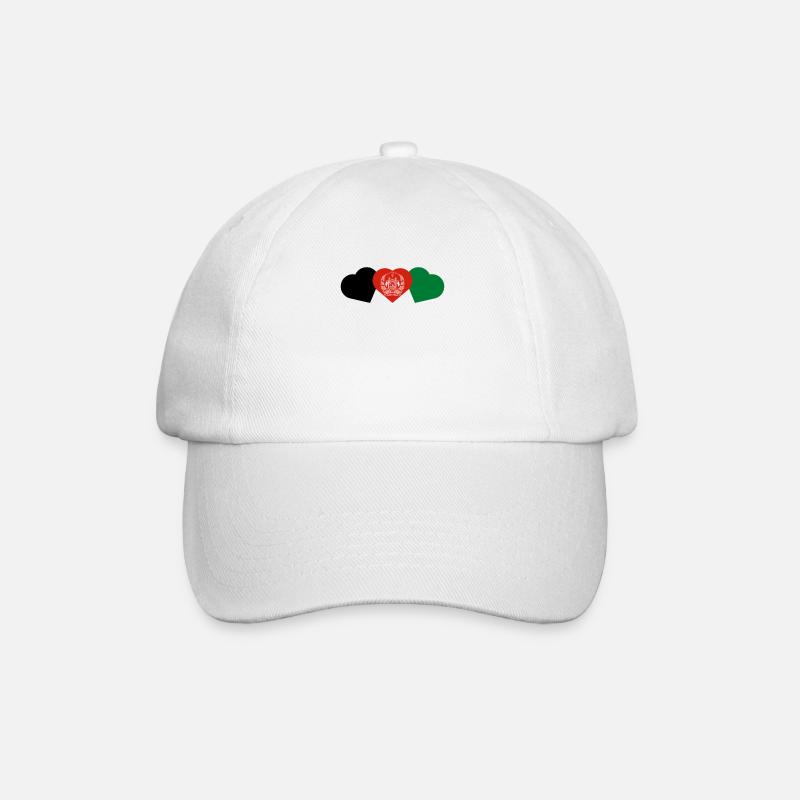 Afghanistan love flag - Baseball Cap - white/white