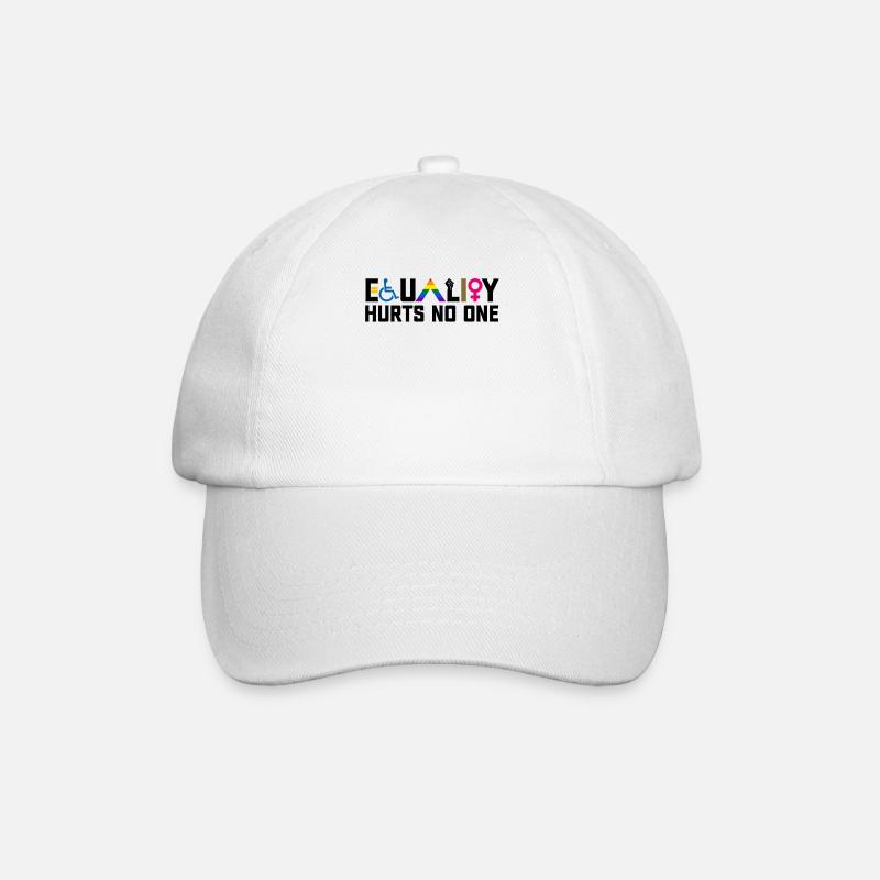 Equality Hurts No One Disability LGBTQ - Baseball Cap - white/white