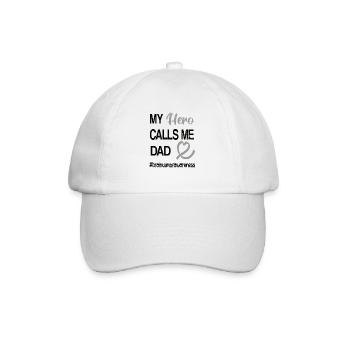 Brain tumor fighter dad brain tumor survivor - Baseball Cap - white/white - Front