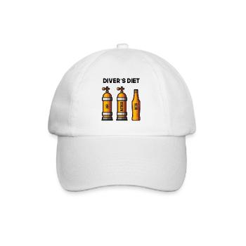Divers Diet Beer Diver Funny Liveaboard - Baseball Cap - white/white - Front