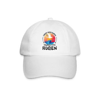 Lasst mich durch nach Rügen Möwe Sonne Strand - Baseballkappe - Weiß/Weiß - Vorne