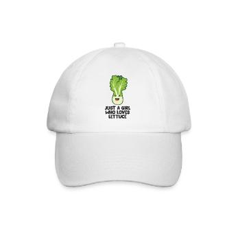 Just a Girl Who Loves Lettuce - Baseball Cap - white/white - Front