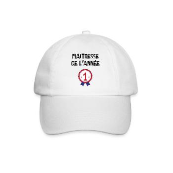 Maitresse de l'année - Casquette classique - blanc/blanc - Devant
