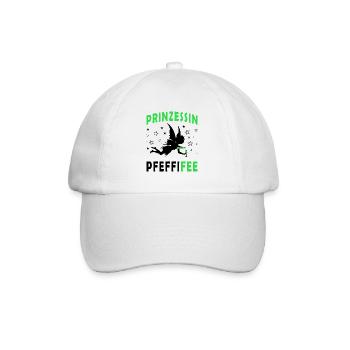 Prinzessin Pfeffifee Pfefferminz Pfefferminzlikör - Baseballkappe - Weiß/Weiß - Vorne
