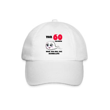 60 Geburtstag Frauen 1961 Jahrgang 60. Jubiläum - Baseballkappe - Weiß/Weiß - Vorne