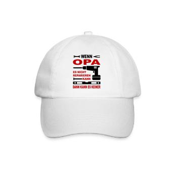 Familie Geschenkidee Geburtstag OPA - Baseballkappe - Weiß/Weiß - Vorne