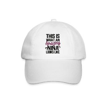 Meilleur Nina grand-mère cadeau de la maison Nina Grand-mère - Casquette classique - blanc/blanc - Devant