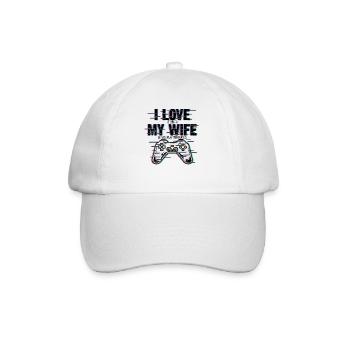 Gamer Husband - Baseballkappe - Weiß/Weiß - Vorne