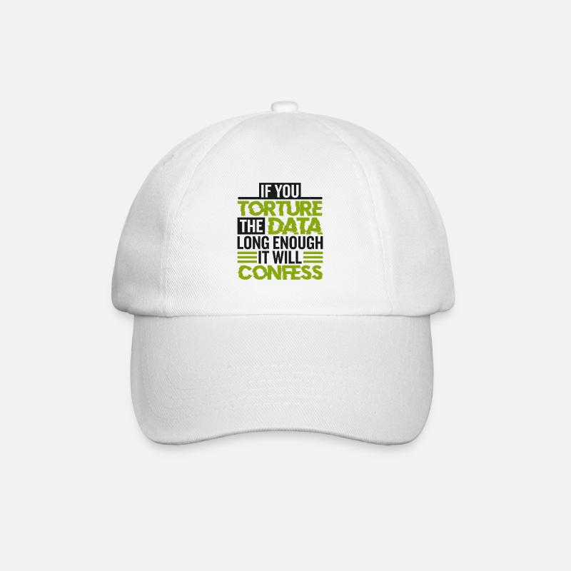 Statistiker und Statistik - Baseballkappe - Weiß/Weiß