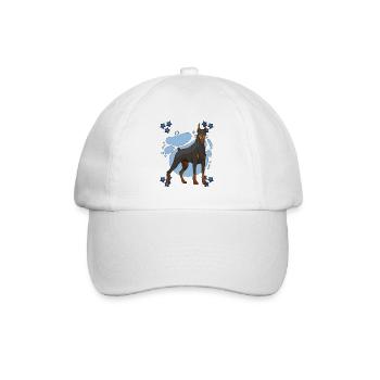 Dobermann Doberman Blue Design - Casquette classique - blanc/blanc - Devant